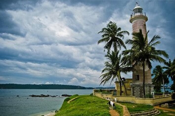 Galle Lighthouse, a historic landmark in Galle Fort, Sri Lanka.