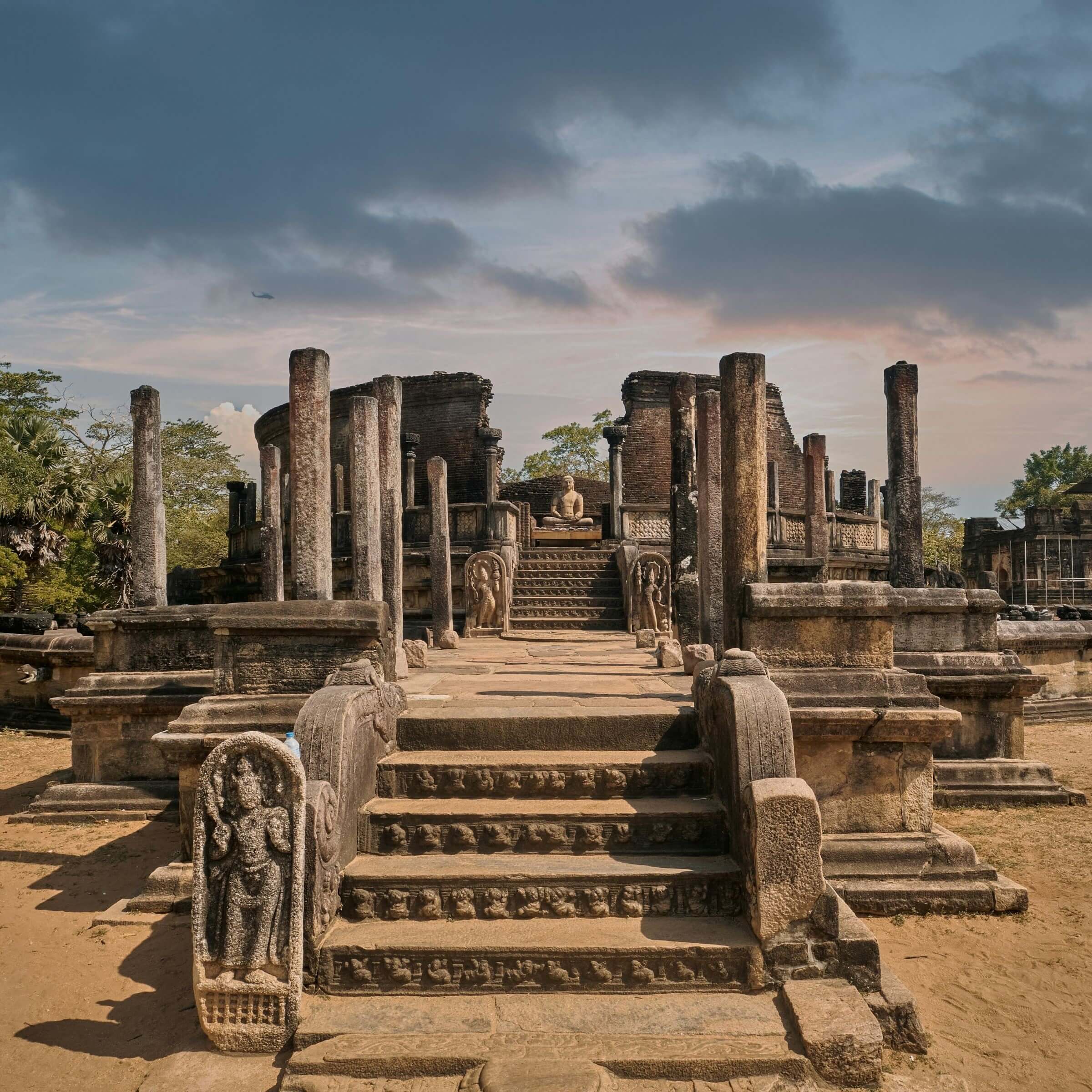 Polonnaruwa Vatadageya, an ancient Buddhist shrine in Polonnaruwa, Sri Lanka